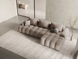 Linz 3-Sitzer Ecksofa mit Schlaffunktion, Rechte Seite, aus Strukturierter Stoff in Sand (Sorella 05), 275x142 cm von Cosmopolitan Design – Bild 2