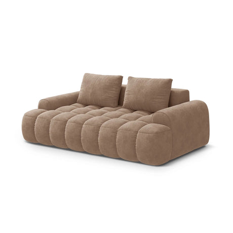 Linz 3-Sitzer Sofa aus Samt in Dunkelbeige (Vogue 3), 200x100x84 cm von Cosmopolitan Design – Bild 4