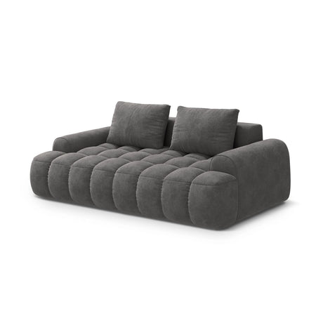 Linz 3-Sitzer Sofa aus Samt in Grau (Vogue 15), 200x100x84 cm von Cosmopolitan Design – Bild 4