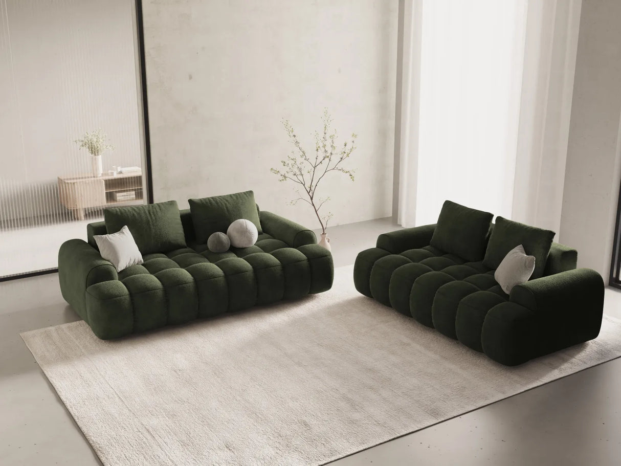 Linz 3-Sitzer Sofa aus Samt in Grün (Vogue 11), 200x100x84 cm von Cosmopolitan Design – Bild 2
