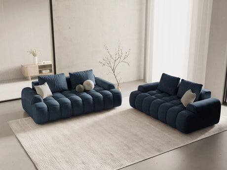 Linz 3-Sitzer Sofa aus Strukturierter Stoff in Dunkelblau (Sorella 77), 200x100x84 cm von Cosmopolitan Design – Bild 2