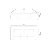 Linz 3-Sitzer Sofa aus Strukturierter Stoff in Dunkles Olivgrün (Sorella 34), 200x100x84 cm von Cosmopolitan Design – Bild 3