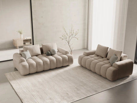 Linz 3-Sitzer Sofa aus Strukturierter Stoff in Sand (Sorella 05), 200x100x84 cm von Cosmopolitan Design – Bild 2