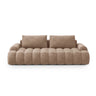 Linz 4-Sitzer Sofa mit Schlaffunktion und Stauraum, aus Samt in Dunkelbeige (Vogue 3), 250x100x84 cm von Cosmopolitan Design – Bild 1