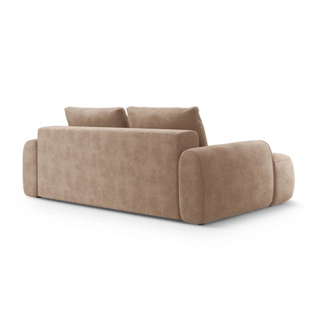 Linz 4-Sitzer Sofa mit Schlaffunktion und Stauraum, aus Samt in Dunkelbeige (Vogue 3), 250x100x84 cm von Cosmopolitan Design – Bild 6