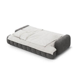Linz 4-Sitzer Sofa mit Schlaffunktion und Stauraum, aus Samt in Grau (Vogue 15), 250x100x84 cm von Cosmopolitan Design – Bild 5