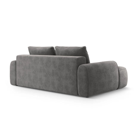 Linz 4-Sitzer Sofa mit Schlaffunktion und Stauraum, aus Samt in Grau (Vogue 15), 250x100x84 cm von Cosmopolitan Design – Bild 6