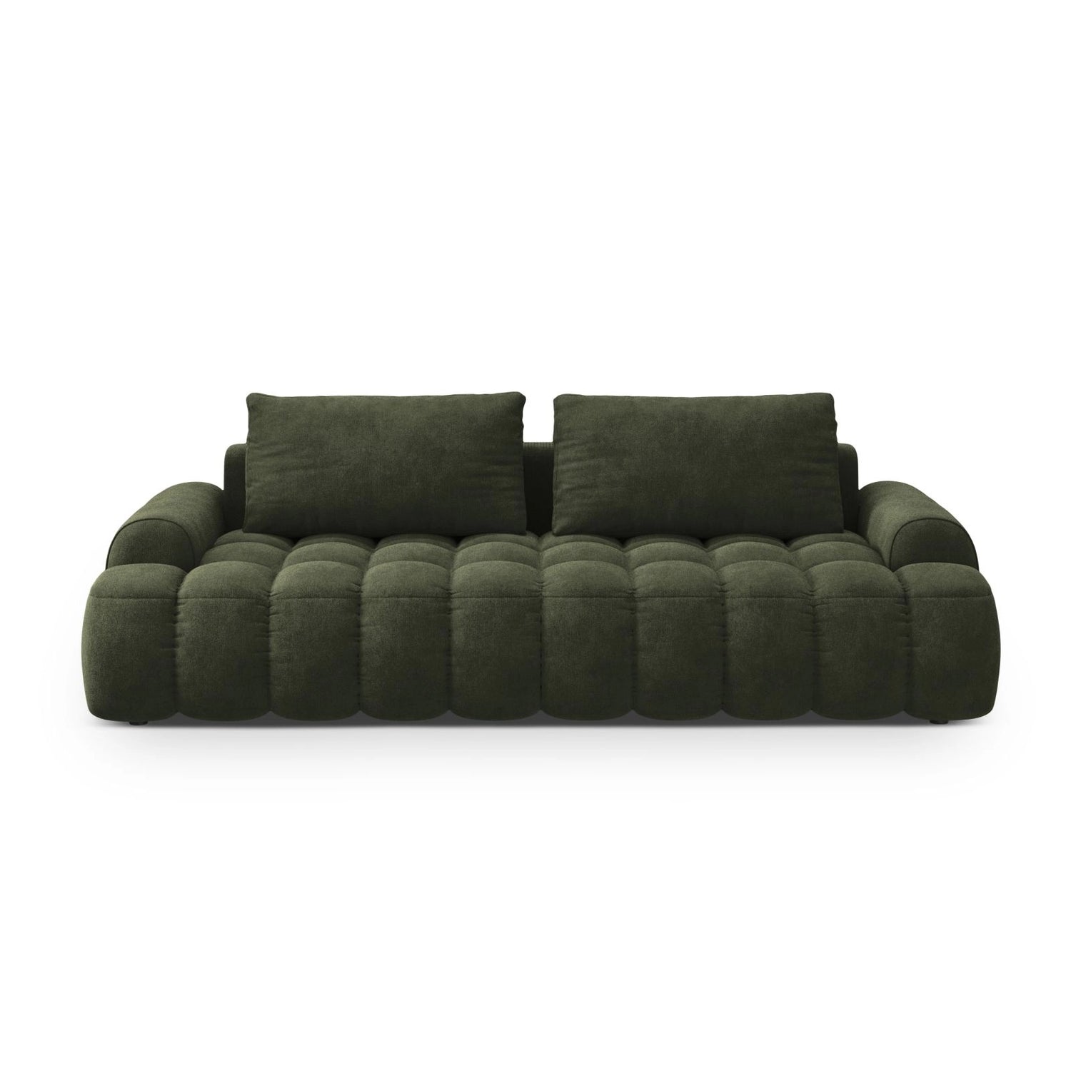 Linz 4-Sitzer Sofa mit Schlaffunktion und Stauraum, aus Samt in Grün (Vogue 11), 250x100x84 cm von Cosmopolitan Design – Bild 1