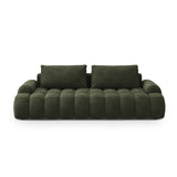 Linz 4-Sitzer Sofa mit Schlaffunktion und Stauraum, aus Samt in Grün (Vogue 11), 250x100x84 cm von Cosmopolitan Design – Bild 1