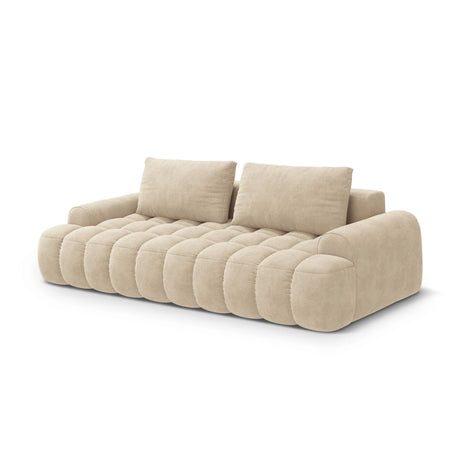 Linz 4-Sitzer Sofa mit Schlaffunktion und Stauraum, aus Samt oder Strukturstoff, 250x100x84 cm von Cosmopolitan Design – Bild 4