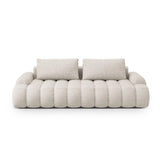 Linz 4-Sitzer Sofa mit Schlaffunktion und Stauraum, aus Strukturierter Stoff in Beige (Sorella 03), 250x100x84 cm von Cosmopolitan Design – Bild 1