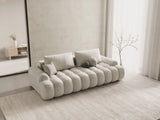 Linz 4-Sitzer Sofa mit Schlaffunktion und Stauraum, aus Strukturierter Stoff in Beige (Sorella 03), 250x100x84 cm von Cosmopolitan Design – Bild 2