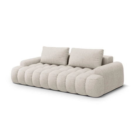 Linz 4-Sitzer Sofa mit Schlaffunktion und Stauraum, aus Strukturierter Stoff in Beige (Sorella 03), 250x100x84 cm von Cosmopolitan Design – Bild 4