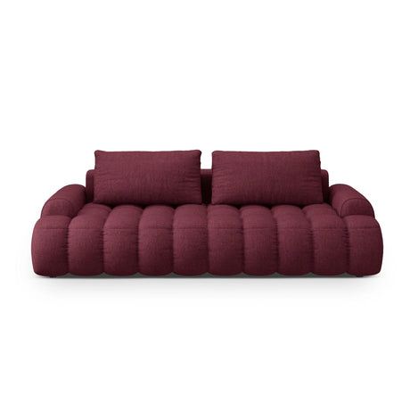 Linz 4-Sitzer Sofa mit Schlaffunktion und Stauraum, aus Strukturierter Stoff in Burgund (Sorella 59), 250x100x84 cm von Cosmopolitan Design – Bild 1