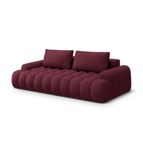 Linz 4-Sitzer Sofa mit Schlaffunktion und Stauraum, aus Strukturierter Stoff in Burgund (Sorella 59), 250x100x84 cm von Cosmopolitan Design – Bild 4