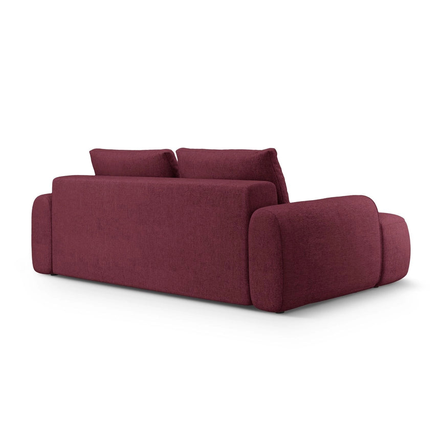 Linz 4-Sitzer Sofa mit Schlaffunktion und Stauraum, aus Strukturierter Stoff in Burgund (Sorella 59), 250x100x84 cm von Cosmopolitan Design – Bild 6