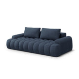 Linz 4-Sitzer Sofa mit Schlaffunktion und Stauraum, aus Strukturierter Stoff in Dunkelblau (Sorella 77), 250x100x84 cm von Cosmopolitan Design – Bild 4