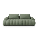 Linz 4-Sitzer Sofa mit Schlaffunktion und Stauraum, aus Strukturierter Stoff in Dunkles Olivgrün (Sorella 34), 250x100x84 cm von Cosmopolitan Design – Bild 1
