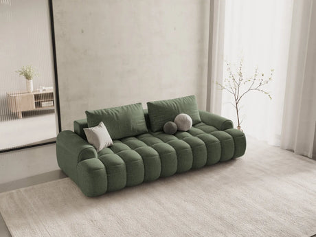 Linz 4-Sitzer Sofa mit Schlaffunktion und Stauraum, aus Strukturierter Stoff in Dunkles Olivgrün (Sorella 34), 250x100x84 cm von Cosmopolitan Design – Bild 2