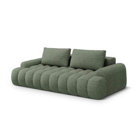 Linz 4-Sitzer Sofa mit Schlaffunktion und Stauraum, aus Strukturierter Stoff in Dunkles Olivgrün (Sorella 34), 250x100x84 cm von Cosmopolitan Design – Bild 4