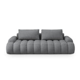 Linz 4-Sitzer Sofa mit Schlaffunktion und Stauraum, aus Strukturierter Stoff in Grau (Sorella 89), 250x100x84 cm von Cosmopolitan Design – Bild 1