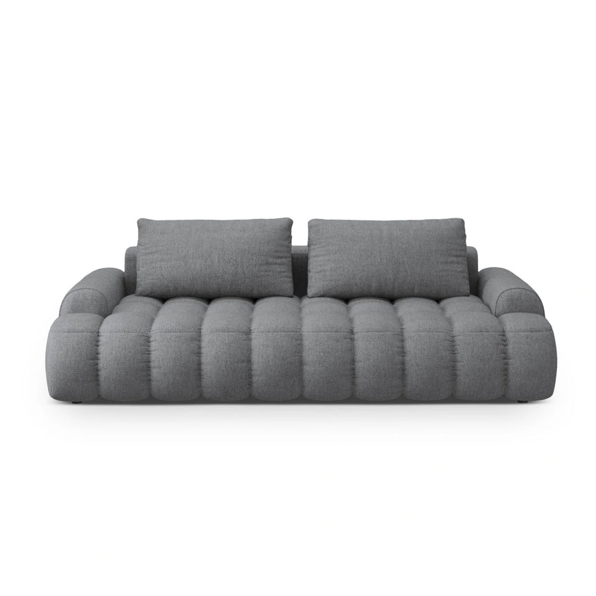 Linz 4-Sitzer Sofa mit Schlaffunktion und Stauraum, aus Strukturierter Stoff in Grau (Sorella 89), 250x100x84 cm von Cosmopolitan Design – Bild 1