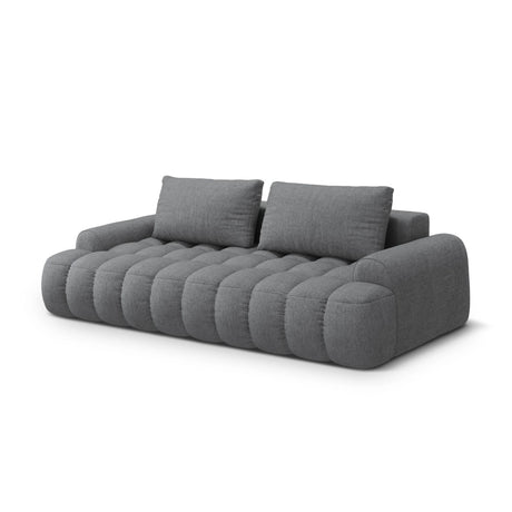 Linz 4-Sitzer Sofa mit Schlaffunktion und Stauraum, aus Strukturierter Stoff in Grau (Sorella 89), 250x100x84 cm von Cosmopolitan Design – Bild 4