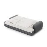 Linz 4-Sitzer Sofa mit Schlaffunktion und Stauraum, aus Strukturierter Stoff in Grau (Sorella 89), 250x100x84 cm von Cosmopolitan Design – Bild 5