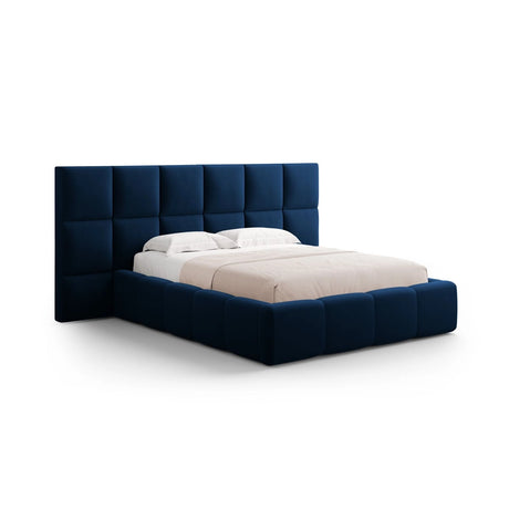 Livigno Bett mit Doppelkopfteil und Stauraum aus Samt in Königsblau (Bluvel 86), 160x200 cm von Cosmopolitan Design – Bild 1