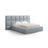 Livigno Bett mit Doppelkopfteil und Stauraum aus Strukturierter Stoff in Hellblau (Solid 73), 160x200 cm von Cosmopolitan Design – Bild 1
