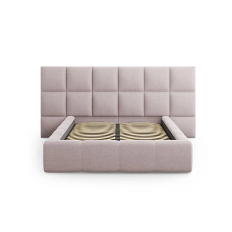 Livigno Bett mit Doppelkopfteil und Stauraum aus Strukturierter Stoff in Rosa (Solid 61), 160x200 cm von Cosmopolitan Design – Bild 3