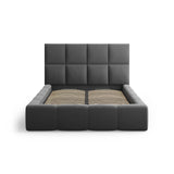 Livigno Bett mit Kopfteil und Stauraum aus Samt in Grau (Bluvel 14), 160x200 cm von Cosmopolitan Design – Bild 3