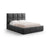 Livigno Bett mit Kopfteil und Stauraum aus Samt in Grau (Bluvel 14), 180x200 cm von Cosmopolitan Design – Bild 1