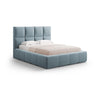 Livigno Bett mit Kopfteil und Stauraum aus Samt in Hellblau (Bluvel 06), 180x200 cm von Cosmopolitan Design – Bild 1