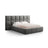 Livigno Bett mit Kopfteil und Stauraum aus Samt in Hellgrau (Bluvel 13), 140x200 cm von Cosmopolitan Design – Bild 1