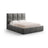 Livigno Bett mit Kopfteil und Stauraum aus Samt in Hellgrau (Bluvel 13), 180x200 cm von Cosmopolitan Design – Bild 1