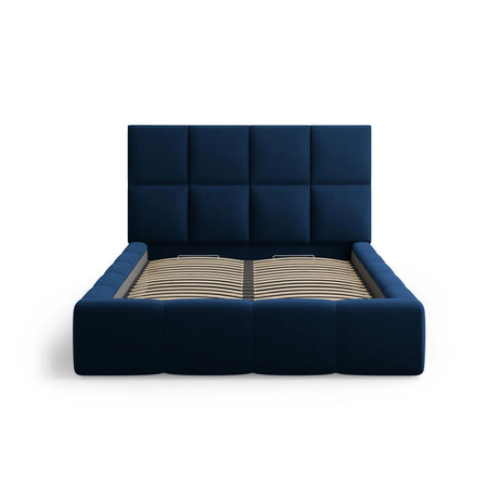 Livigno Bett mit Kopfteil und Stauraum aus Samt in Königsblau (Bluvel 86), 160x200 cm von Cosmopolitan Design – Bild 3