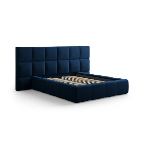 Livigno Bett mit Kopfteil und Stauraum aus Samt in Königsblau (Bluvel 86), 180x200 cm von Cosmopolitan Design – Bild 2