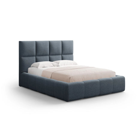 Livigno Bett mit Kopfteil und Stauraum aus Strukturierter Stoff in Dunkelblau (Solid 79), 160x200 cm von Cosmopolitan Design – Bild 1