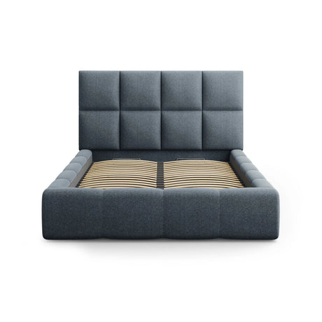 Livigno Bett mit Kopfteil und Stauraum aus Strukturierter Stoff in Dunkelblau (Solid 79), 160x200 cm von Cosmopolitan Design – Bild 3