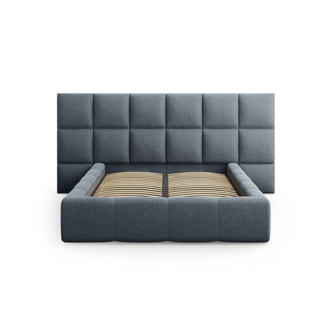 Livigno Bett mit Kopfteil und Stauraum aus Strukturierter Stoff in Dunkelblau (Solid 79), 180x200 cm von Cosmopolitan Design – Bild 3