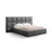 Livigno Bett mit Kopfteil und Stauraum aus Strukturierter Stoff in Dunkelgrau (Solid 99), 140x200 cm von Cosmopolitan Design – Bild 1