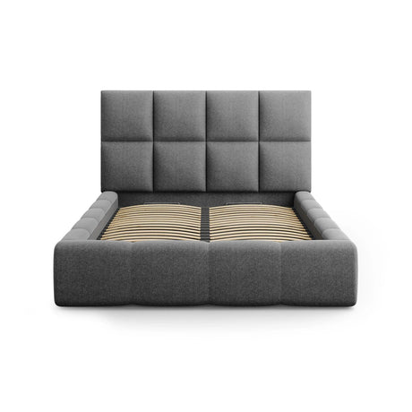 Livigno Bett mit Kopfteil und Stauraum aus Strukturierter Stoff in Dunkelgrau (Solid 99), 160x200 cm von Cosmopolitan Design – Bild 3