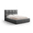 Livigno Bett mit Kopfteil und Stauraum aus Strukturierter Stoff in Dunkelgrau (Solid 99), 180x200 cm von Cosmopolitan Design – Bild 1