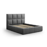 Livigno Bett mit Kopfteil und Stauraum aus Strukturierter Stoff in Dunkelgrau (Solid 99), 180x200 cm von Cosmopolitan Design – Bild 2