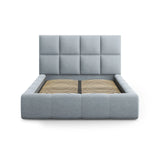 Livigno Bett mit Kopfteil und Stauraum aus Strukturierter Stoff in Hellblau (Solid 73), 160x200 cm von Cosmopolitan Design – Bild 3