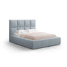 Livigno Bett mit Kopfteil und Stauraum aus Strukturierter Stoff in Hellblau (Solid 73), 180x200 cm von Cosmopolitan Design – Bild 1