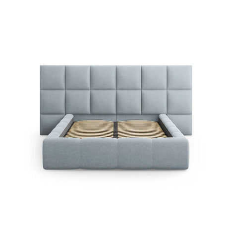 Livigno Bett mit Kopfteil und Stauraum aus Strukturierter Stoff in Hellblau (Solid 73), 180x200 cm von Cosmopolitan Design – Bild 3