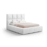 Livigno Bett mit Kopfteil und Stauraum aus Strukturierter Stoff in Kaltes Hellgrau (Solid 80), 140x200 cm von Cosmopolitan Design – Bild 1