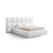Livigno Bett mit Kopfteil und Stauraum aus Strukturierter Stoff in Kaltes Hellgrau (Solid 80), 180x200 cm von Cosmopolitan Design – Bild 1